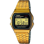 Casio Collection Women'S Watch A159Wgea, Black/Gold, 36.8 X 33.2 X 8.2 Mm, Bracelet