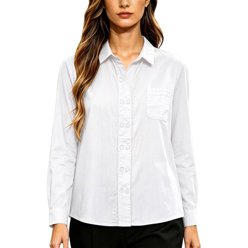 2026 Button Down Shirt For Women Long Sleeve Blouses Fall Lightweight Tops Business Casual Work Outfits