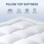 Mattress Pad Extra Thick, Cooling, And Breathable Full Size Mattress Topper 8-21" Deep Pocket Soft Down Alternative Fill