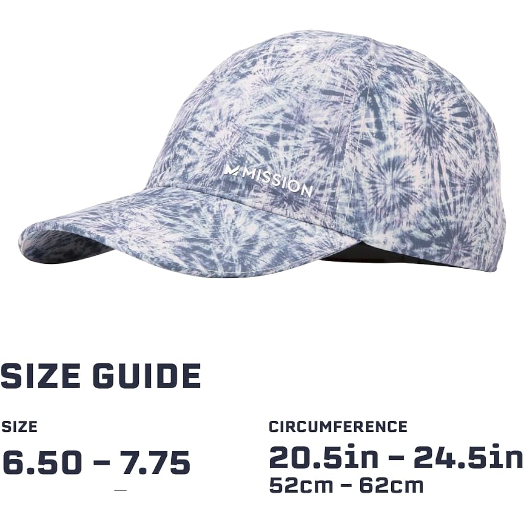 MISSION Cooling UPF Performance Hat - Unisex One Size Cap for Workouts, Golf & Running - Sweat & Water Activated Technology