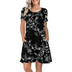 Regai Summer Dresses For Women Short Sleeve Tshirt Dress Casual Sundresses With Pockets