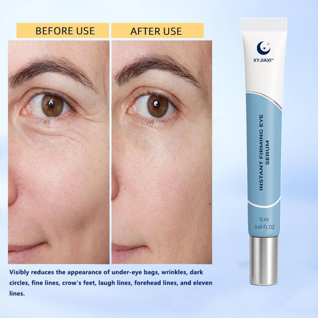 Instant Firming Eye Serum Anti-Aging Formula For Under Bags And Wrinkles Cream Wrinkle Filler Visibly Improves Dark Circles Treatment Puffines (3, 0.49 Fl Oz)