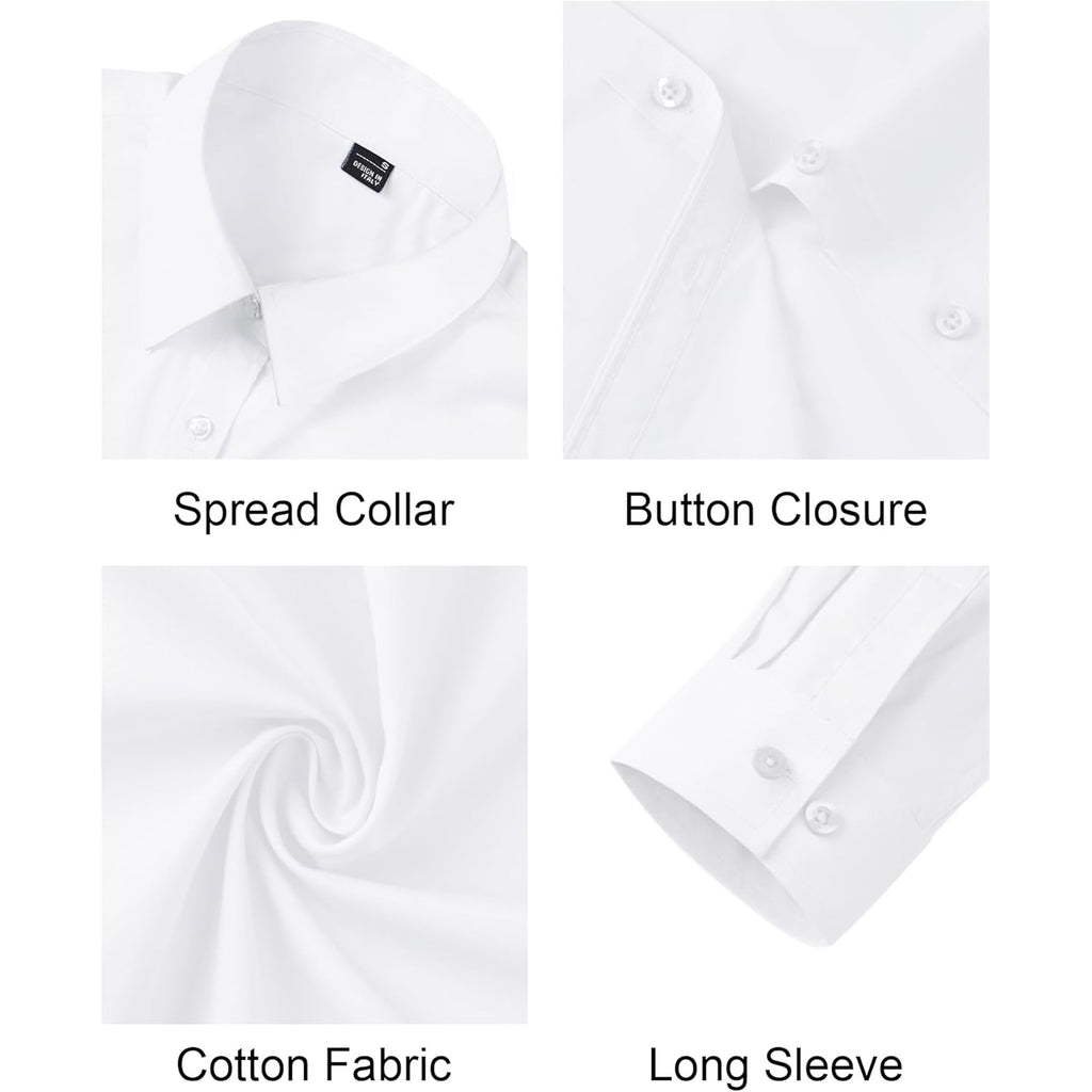Button Down Shirts for Women Stretch Collared Cotton Long Sleeve Dress Shirt Business Casual Blouse for Work
