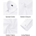 Button Down Shirts for Women Stretch Collared Cotton Long Sleeve Dress Shirt Business Casual Blouse for Work