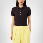 Lacoste Women'S Short Sleeve Slim Fit Stretch Pique Polo Shirt