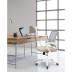 Neo Chair Office Desk Computer Chair Ergonomic Mesh Gaming Cushion Seat With Comfy Lumbar Mid Back Support Adjustable Height Swivel Rolling Wheels For Home Task (Beige)