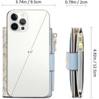 Gaekeao Small Wallets For Women Rfid Blocking Leather Bifold Zipper Pocket Wallet Credit Card Holder With Id Window