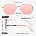 Tangle Free Polarized Aviator Sunglasses for Women UV Protection Sports Running Sun Glasses Unisex Shades Xh-1pcs-pink