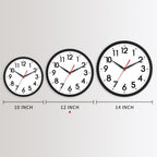 Akcisot 12 Inch Wall Clock, Battery Operated Analog Clock, Silent Non-Ticking, Ideal For Bedroom, Bathroom, Kitchen, Office And School, Black