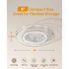 Lamu 2 Pack Lazy Susan Organizer 9 Inch Lazy Susan Turntable For Cabinet, Rotating Spice Organization For Cabinet, Kitchen, Table Top, Countertop, Pantry Fridge Organizers And Storage, Clear