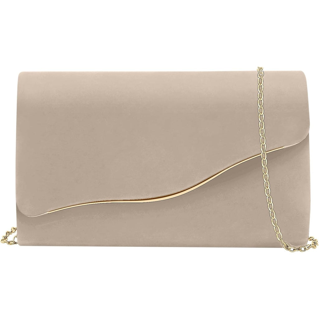 Clutch Purses For Women Evening Bag Faux Suede Formal Party Wedding Cocktail Prom