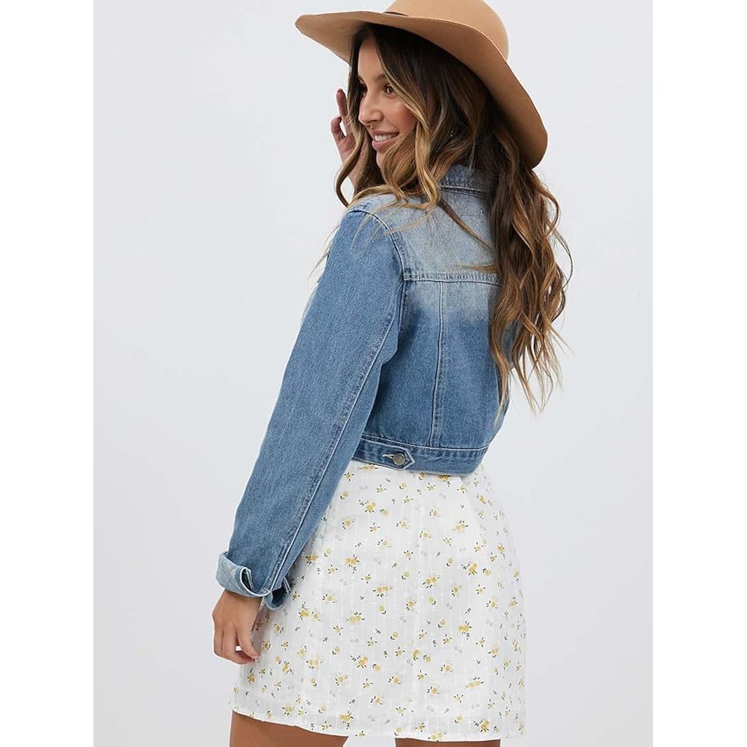 Jean Jacket Women Washed Denim Jacket