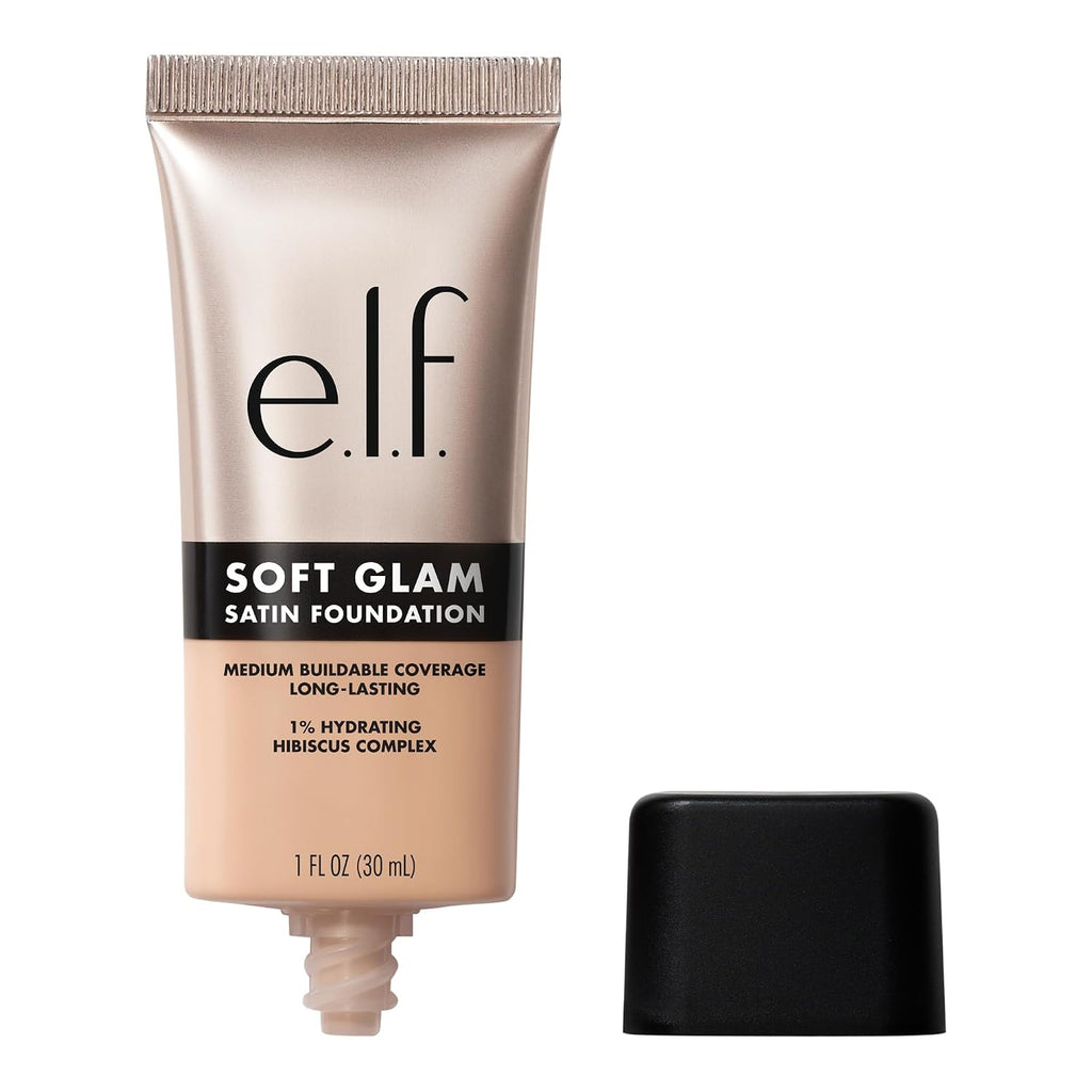 E.L.F. Soft Glam Foundation, Medium Coverage, Long-Lasting & Buildable Foundation For A Smooth, Satin Finish, Vegan & Cruelty-Free, 25 Light Neutral