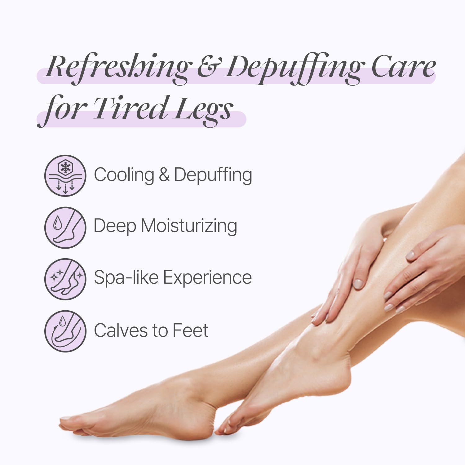 Petitfee koelf Rose Petal Satin Leg mask 1pair- Intensive Cooling & Depuffing Leg Socks, Rose Scented Leg Relieving Mask with Arnica, Pumpkin, Coffee Seed Extract for Tired, Puffy Legs