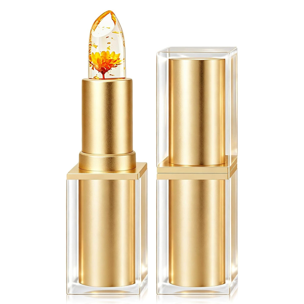 Clear Color Changing Lipstick Daisy Flower Jelly,Temperature Change Ph Adjusting Tinted Lip Balm, Moisturizing, Long Lasting, Magic Color Change Transferproof Lip Gloss | Moisturizing, Long Lasting, Nourishing