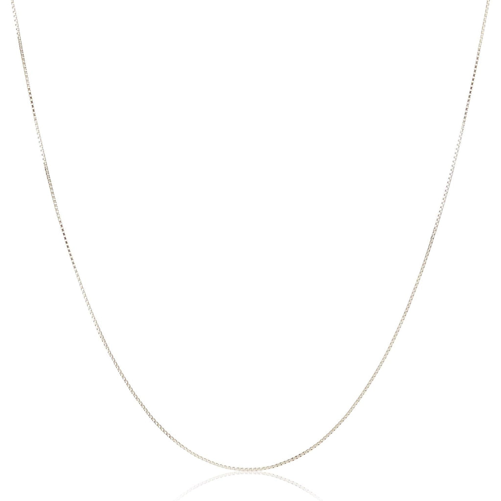 Amazon Essentials Sterling Yellow Gold or Silver Thin 0.8mm Box Chain Necklace