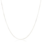 Amazon Essentials Sterling Yellow Gold or Silver Thin 0.8mm Box Chain Necklace