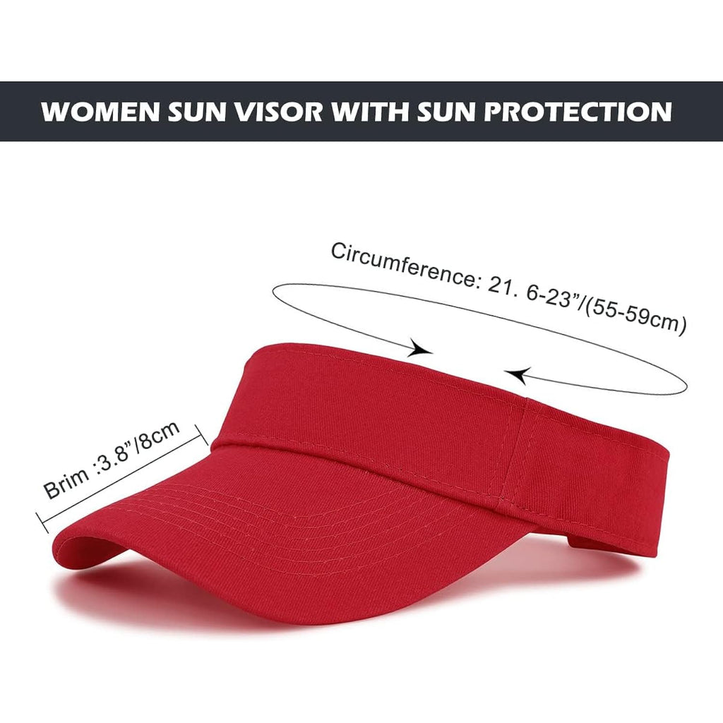 Komorebi Visors for Women Unisex Sun Visor Hats Adjustable Running Caps Summer Sun Protection Tennis Hat for Sports
