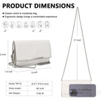AFKOMST Versatile Clutch Purse for Women Wristlet Evening Bag and Small Summer Purse Crossbody for Formal Events or Daily Use | Vegan Leather, Fit Phone17 Pro Max, Passport
