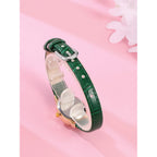 MANIFO Womens Oval Case Watch PU Leather Analogue Quartz Wrist Watches for Women Ladies Small Casual Business Watches