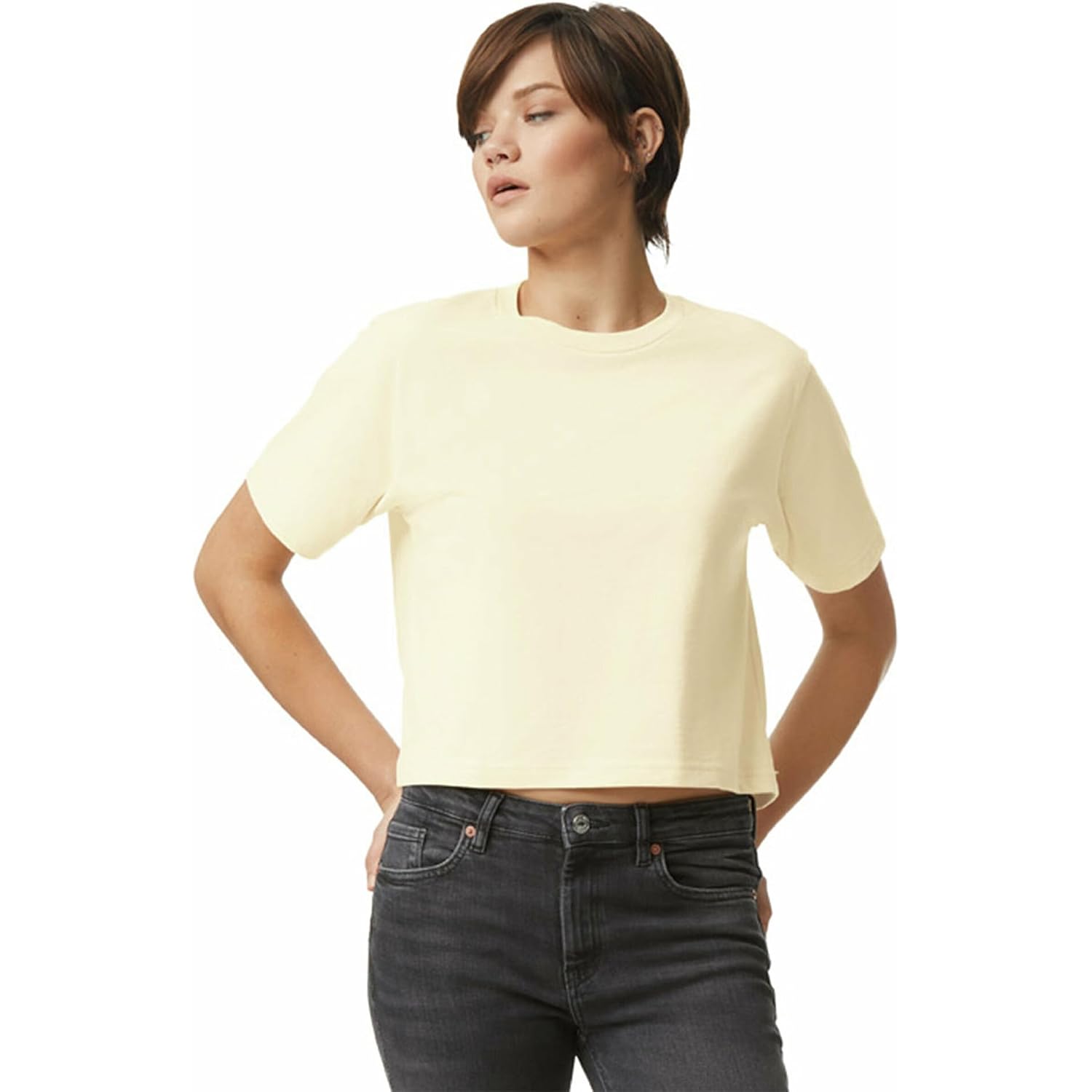 American Apparel Women'S Fine Jersey Boxy T-Shirt, Style G102, 2-Pack