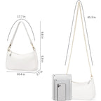 WantGor Clutch Tote Handbags, Shoulder Purse for Women Crossbody Bags Mini Hobo Bag Retro Vegan Leather Trendy Handbag