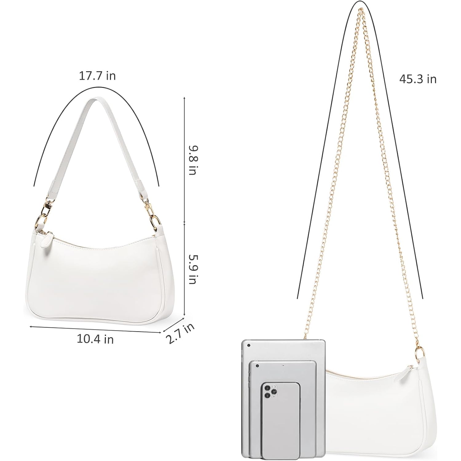 WantGor Clutch Tote Handbags, Shoulder Purse for Women Crossbody Bags Mini Hobo Bag Retro Vegan Leather Trendy Handbag