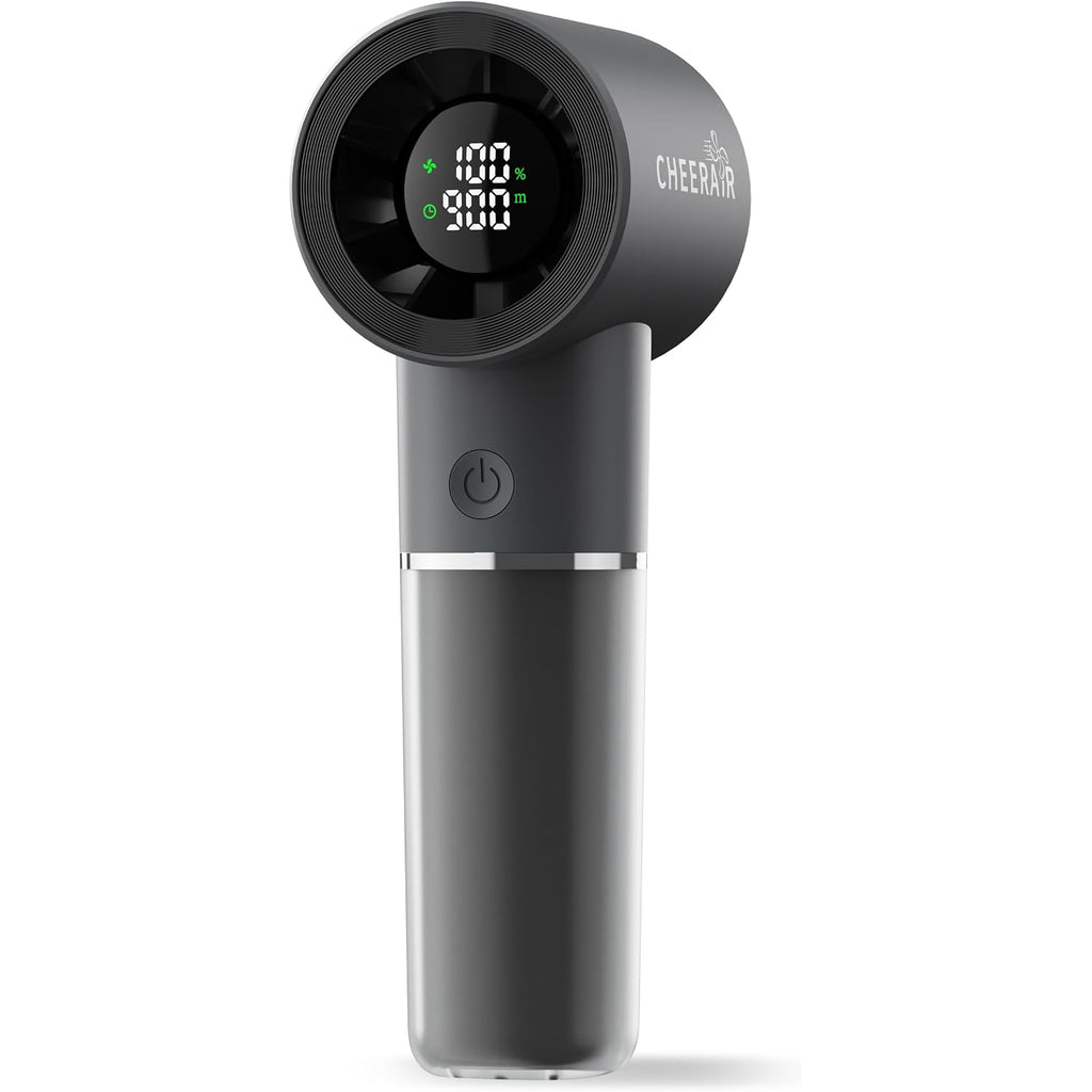 Handheld Portable Fan, 6-Speed Powerful Mini Personal Fan, Rechargeable 5000Mah Battery With Up To 15 Hours Runtime, Pocket Turbo Fan With Smart Led Display, Ideal For Travel, Camping, Makeup