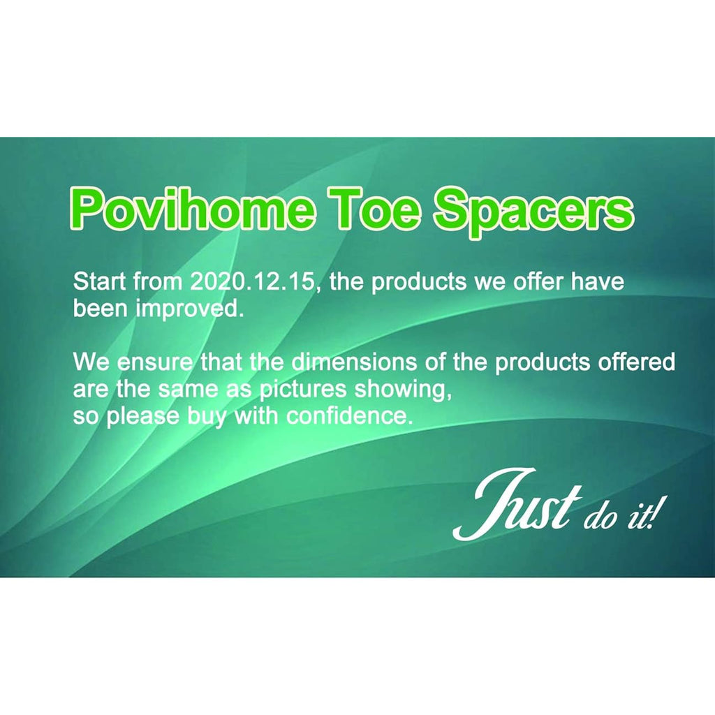 Povihome 6 Pack Gel Toe Spacer Separators(0.6'' Thick), Bunion Corrector for Overlapping Toe (1st/2nd Toe), Silicone Toe Spacers with Soft Gel Lining for Hallux & Bunion Pain Relief