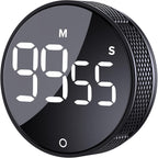 Avinia Digital Kitchen Timers, Visual Timers Large Led Display Magnetic Countdown Countup Timer For Classroom Cooking Fitness Baking Studying Teaching, Easy For Kids And Seniors Black