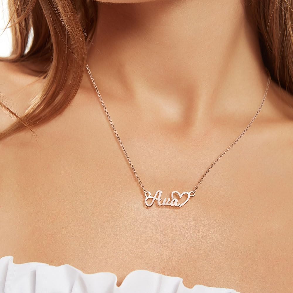 PicturesOnGold.com Custom Name Necklace For Women Personalized Name Necklace in Sterling Silver or Gold Necklace Personalized with any Name or Word