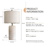 Pokat 23" Modern Ceramic Table Lamp Set Of 2 For Living Room White Desk Lamps For Bedroom Farmhouse Bedside Nightstand Lamp House Warming Gifts New Home Decor End Table Lamps Gifts For Women Mom Beige