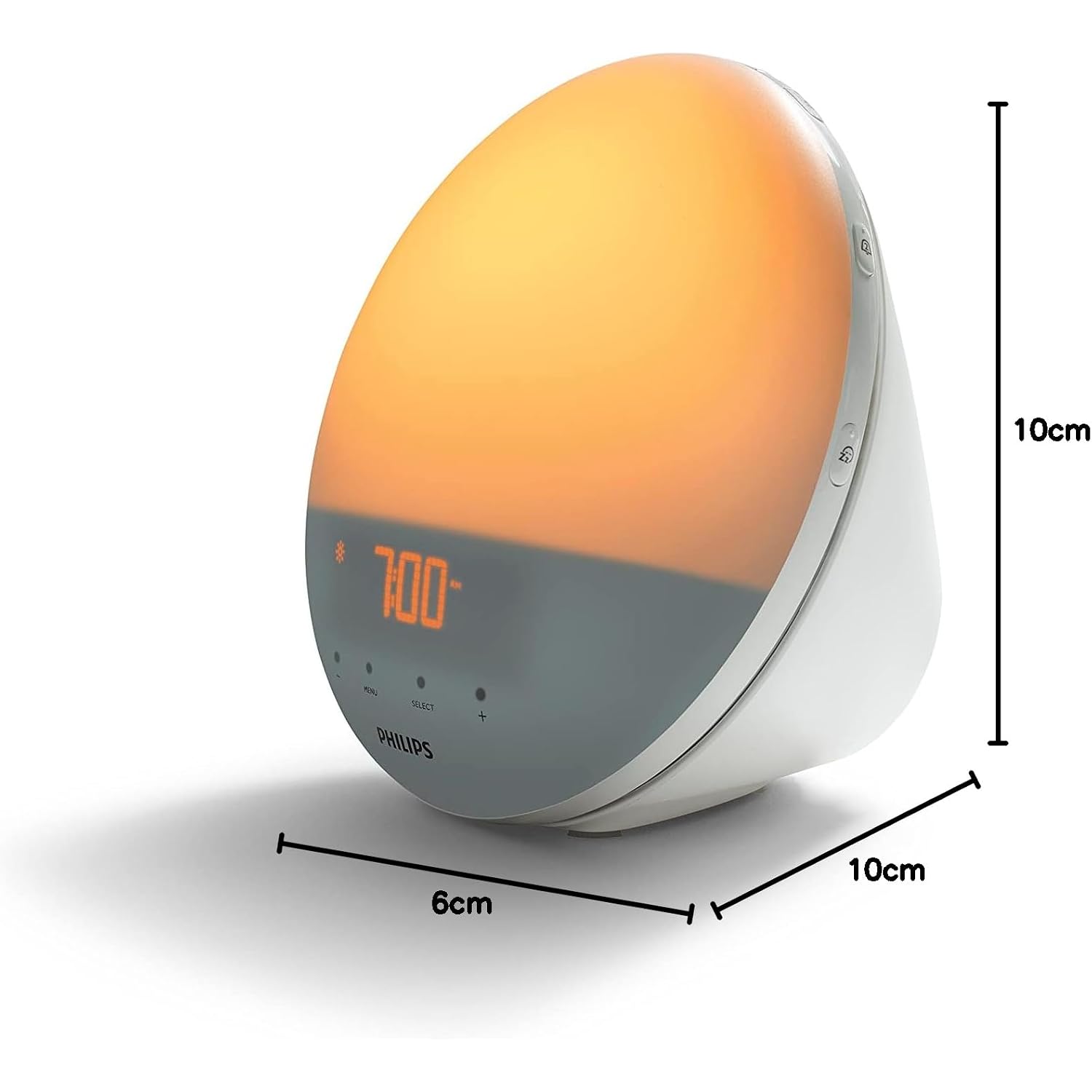 Philips Smartsleep Wake-Up Light, Colored Sunrise And Sunset Simulation, 5 Natural Sounds, Fm Radio & Reading Lamp, Tap Snooze, Hf3520/60