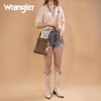 Wrangler Aztec Crossbody Purse Medium Shoulder Bags for Women Western Handbag with Guitar Strap