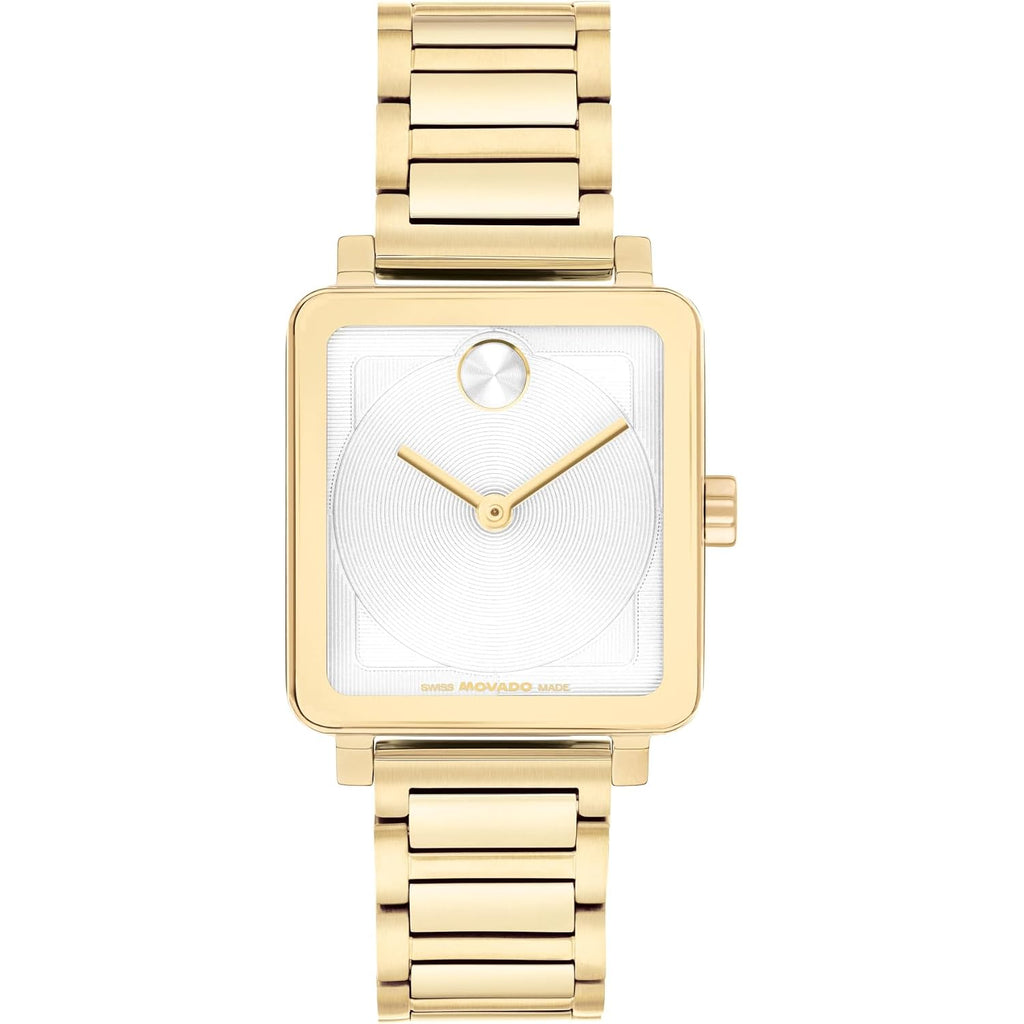 Movado Bold Evolution 2.0 Women'S Luxury Tank Watch, Swiss Quartz Movement - Stainless Steel - Water-Resistant To 3Atm - Classic 28Mm X 26Mm Timepiece Gift For Her