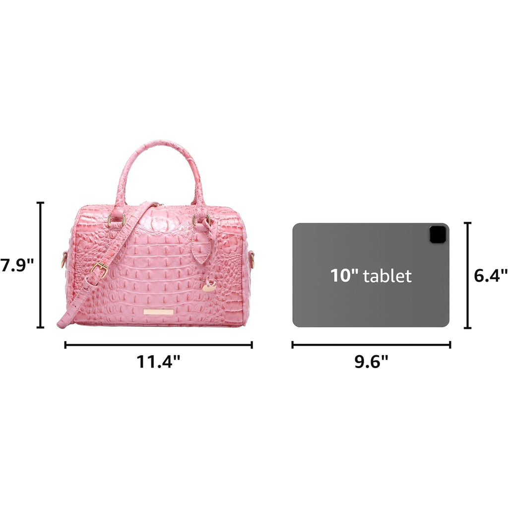 Top-Handle Crocodile Purses For Women Crossbody Leather Bags Trendy Large Capacity Tote With Shoulder Strap