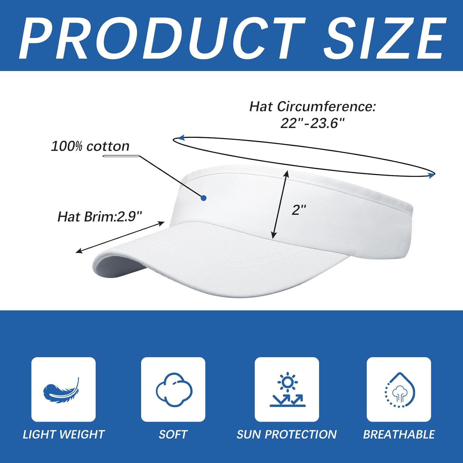 Adjustable Sport Sun Visor Hats Bulk Solid Color Blank Golf Cap Anti Ultraviolet for Beach Tennis Baseball
