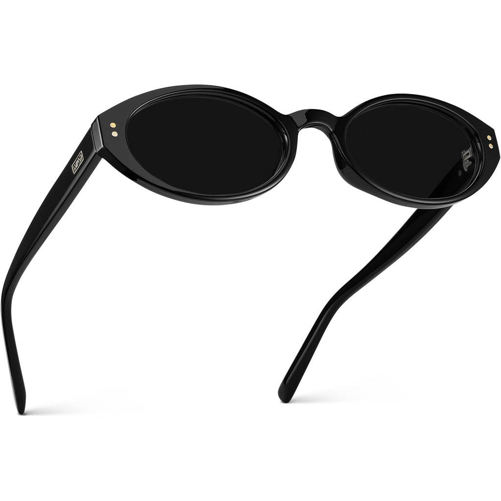 Wearme Pro Wmp Eyewear – Women’S Oval Sunglasses: Slim 90S-Inspired Frame With Soft Curves, Trendy Minimal Fashion Look
