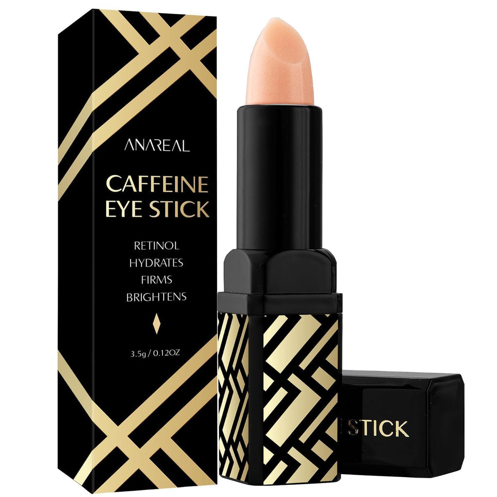 Anareal Caffeine Under Eye Balm Stick (1 Pack) – Hydrating Eye Care For Dark Circles & Puffiness, Cooling Eye Balm Stick For Eyes, Face & Under Eye Bags