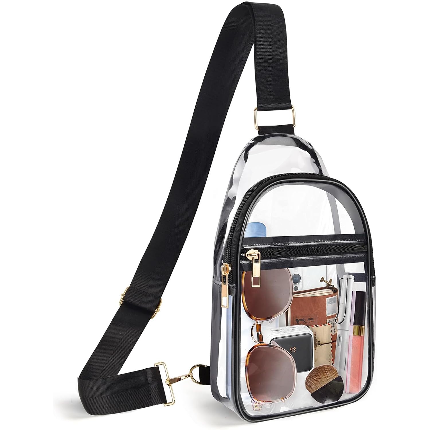Clear Bag Stadium Approved With Front Pocket,Clear Crossbody Purse Bag For Women Men For Concerts Sports Festivals