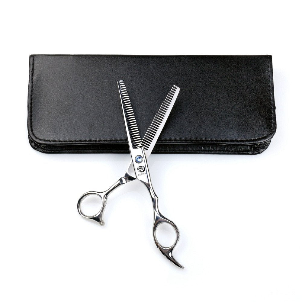 Purple Dragon Professional 6.0 Inch Double Teeth Barber Hair Thinning Scissor/Shear Set- Perfect For Hair Stylist Or Home Use