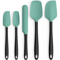 Silicone Spatula Set Of 5,High Temperature Resistant, Food Grade Silicone, Dishwasher Safe, For Baking, Cooking (Aqua Green)