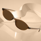 Retro Oval Sunglasses for Women 90s Design Small Cat Eye Sun Glasses UV Protection Y2k Trendy Narrow Shades Black+leopard+brown