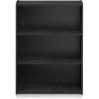 Furinno PASIR Book Shelf, 3-Tier Bookshelf, Storage Shelves Bookcase, 9.7 x 23.7 x 31.5, for Living Room, Bedroom, Home Office, Americano