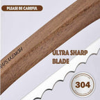 RAPSAKEMOH Bread Knife for Homemade Bread sourdough,Bread slicer for Homemade Bread, Sourdough bread knife, Baguettes and More Cuts Thin,Bow Design Easy to Cutting Even Slices