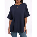 ANRABESS Womens Tops Oversized T Shirts Short Sleeve Crewneck Summer Casual Loose Basic Tee Shirt 2026 Trendy Fashion Clothes