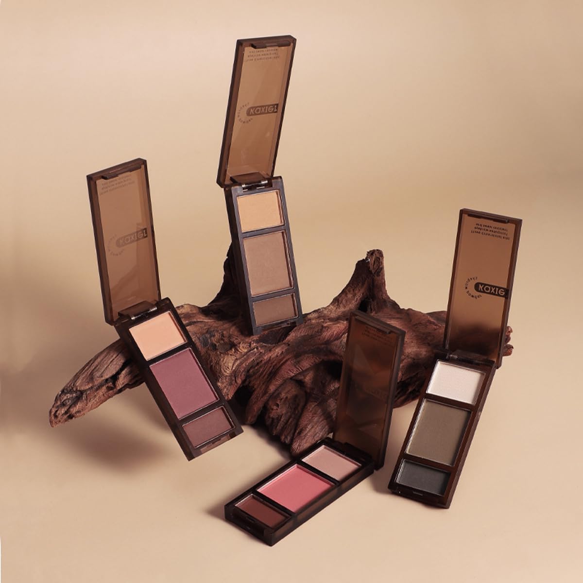 Eyebrow Powder Palette,3-color eyebrow palette Nature Eye Brow Powder to Enhance & Filler Brows Contour Eyebrow Neutral Eye Makeup 102# Warm Coffee