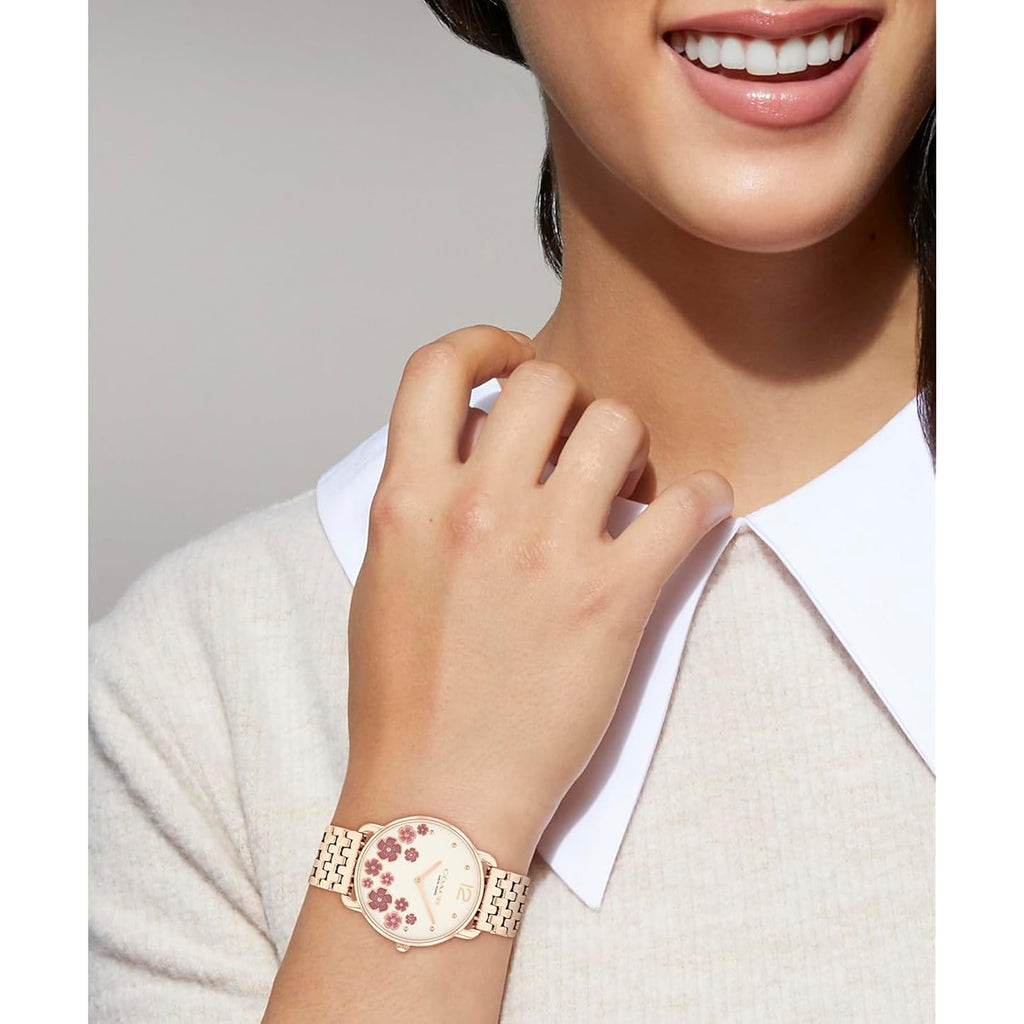 Coach Elliot Women'S 2H Quartz Watch - 36Mm Stainless Steel Bracelet - Colorful Floral Design - Premium Fashion - Gift For Her