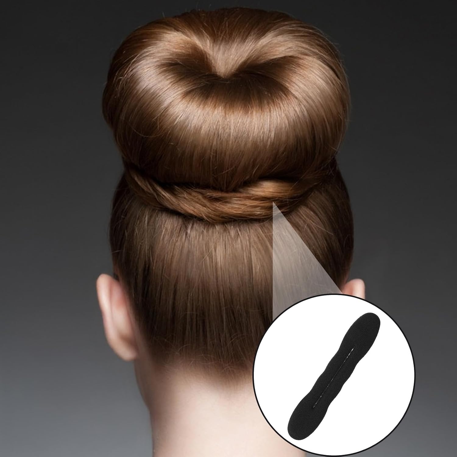 9 Pcs Hair Bun Maker Sponge Hair Buns Shaper Magic Snap Roll Sponge Curler Clips Foam Sponges Buns Hairs Styling Accessories Easy Bun Twister For Ballet French Twist Long Thin Curly Straight Wavy