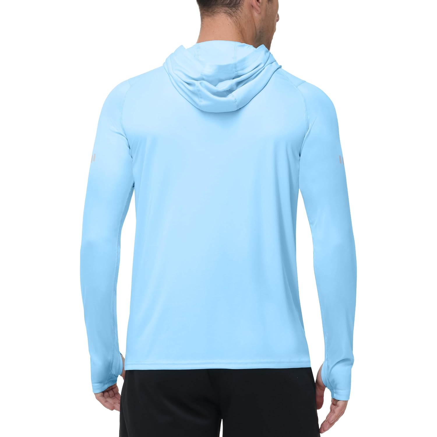 Roadbox Upf 50+ Mens Sun Hoodie, Long Sleeve Uv Protection Fishing Shirt With Pocket, Outdoor Running Athletic Rash Guard